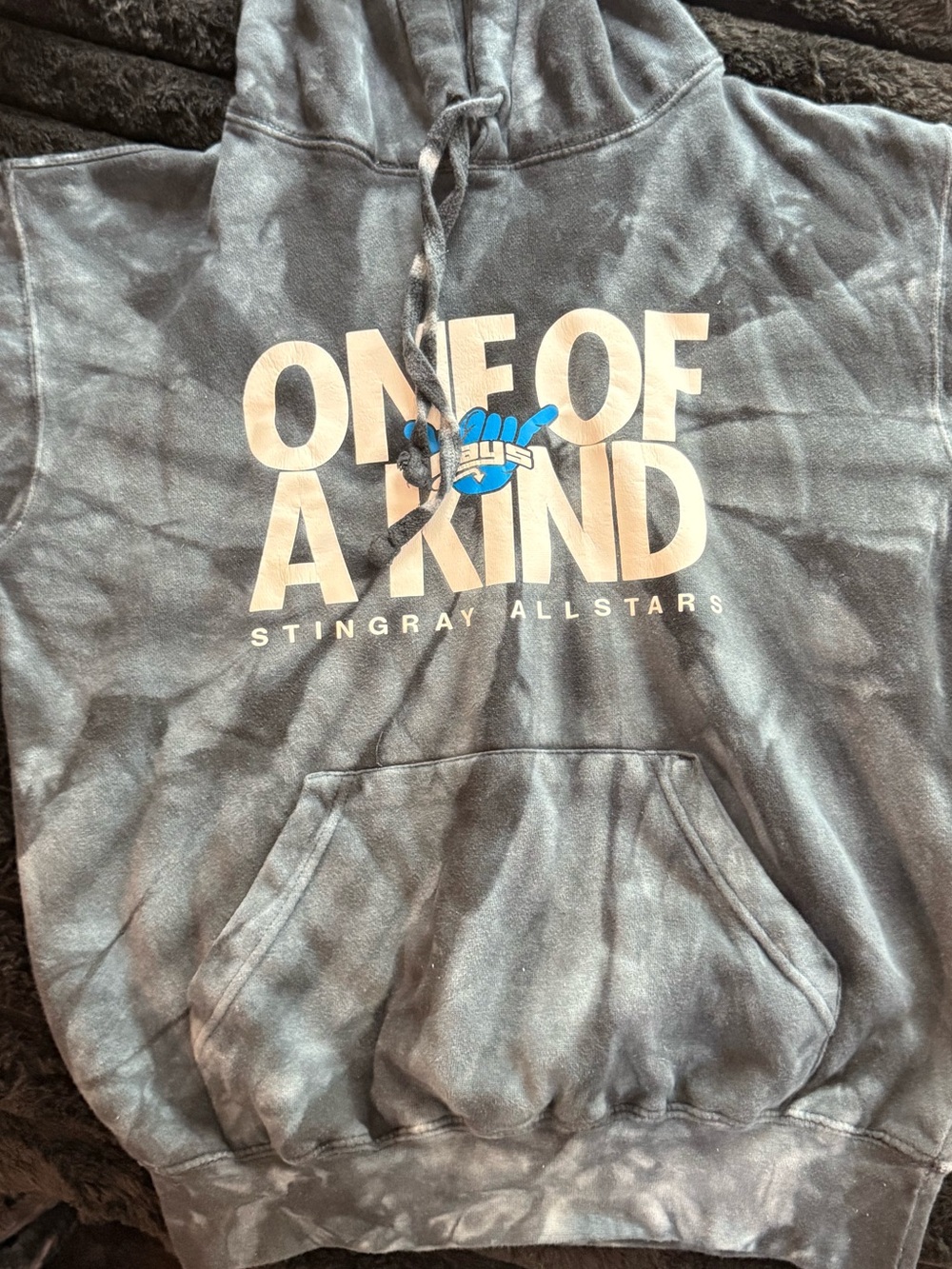 One Of A Kind Kids Hoodie - Gray "One Of A Kind" Graphic
